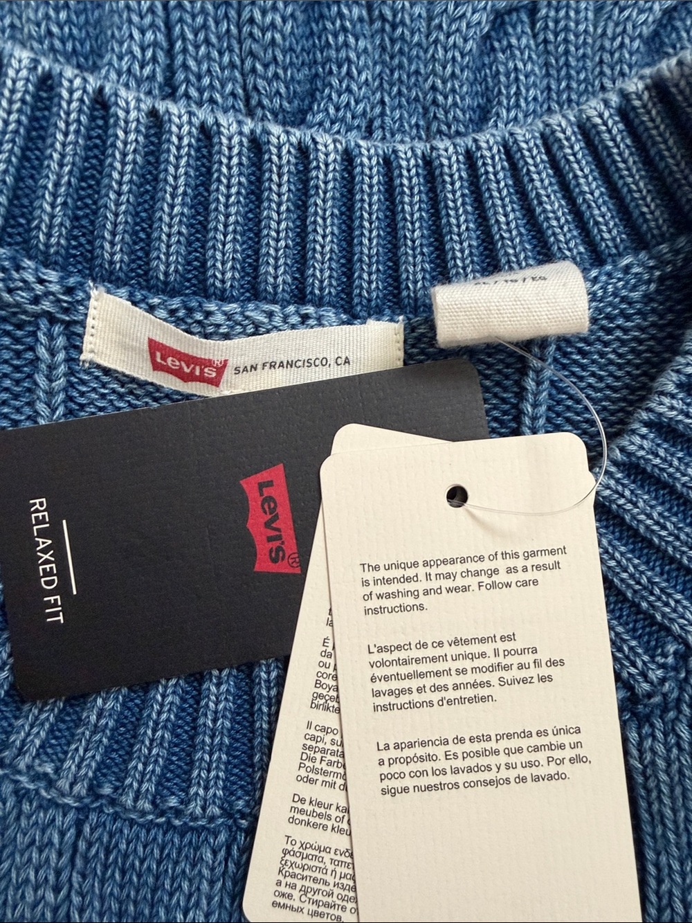 Levi's® Boyfriend Cable Knit Pullover Sweater Size XL - Picture 7 of 8